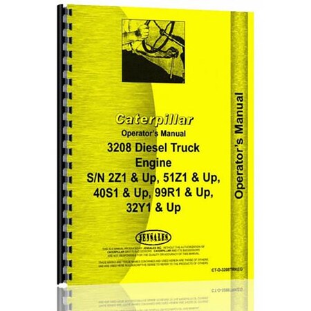 Fits Caterpillar 3208 Equipment Operator Manual (New) (CT-O-3208TRKEG)